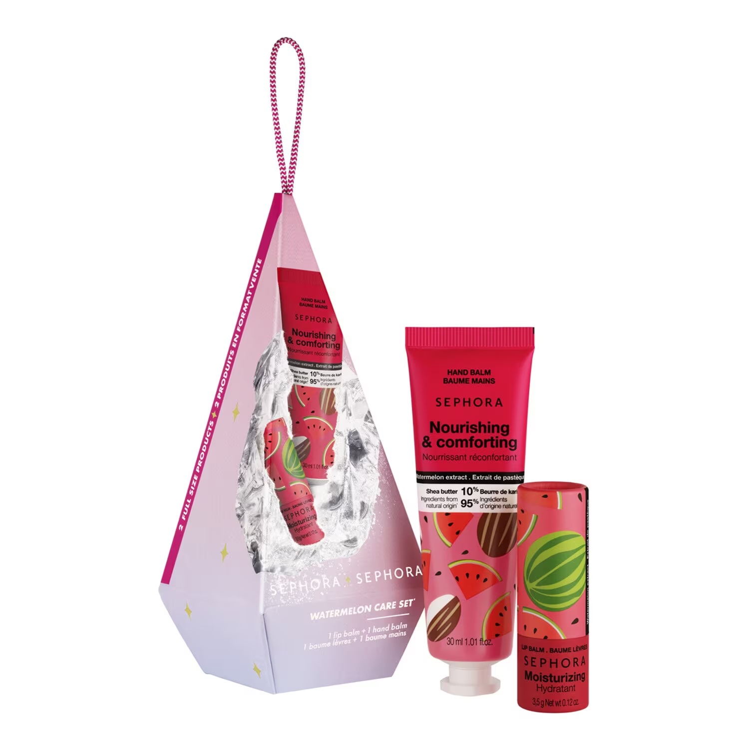 WATERMELON CARE SET (SET DE BÁLSAMO PARA LABIOS Y CREMA DE MANOS)